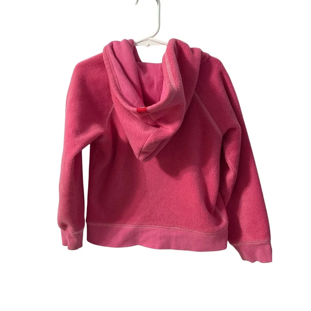 Baby Gap Toddler Girls Pink Fleece Zip Up Hoodie Arch Logo Sweatshirt Size 5T